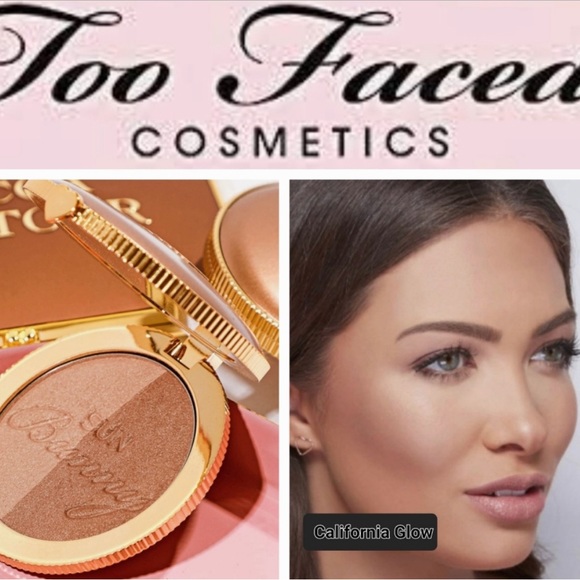 NEW Too Faced Sun Bunny Radiant Duo Tone Bronzer Color California Glow - Picture 2 of 9